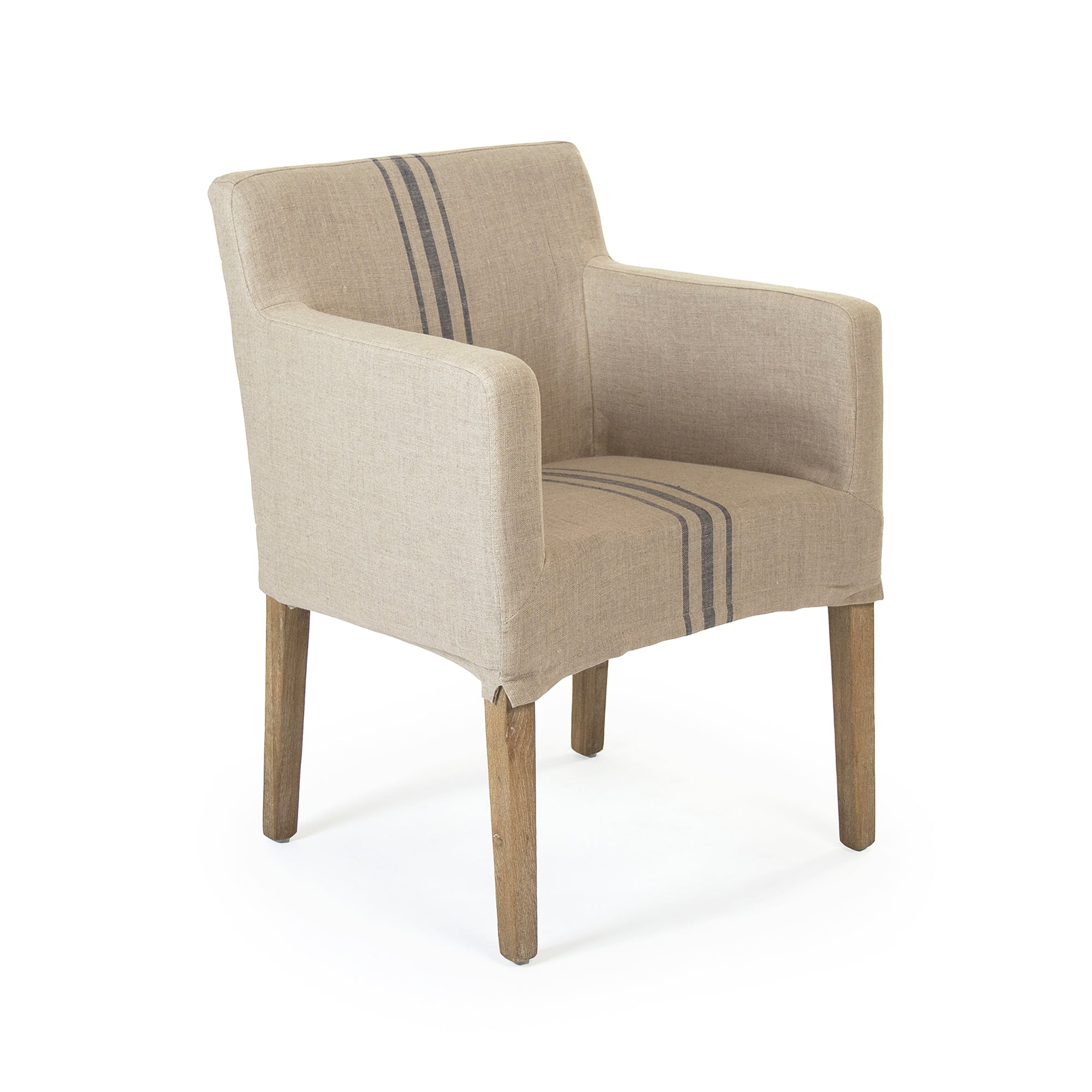 Avignon Slipcover Arm Chair Blue Stripe by Zentique